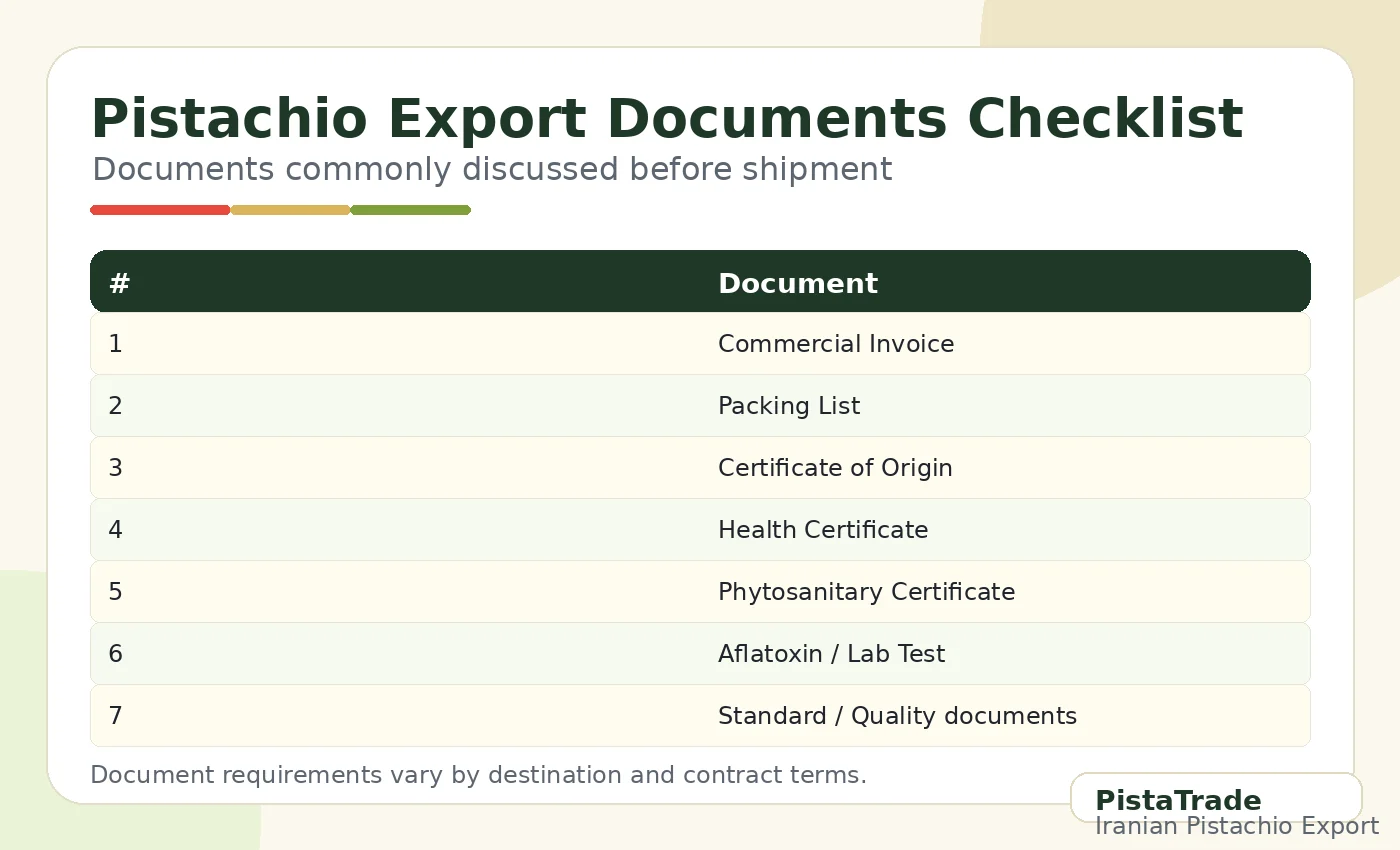 Export documents
